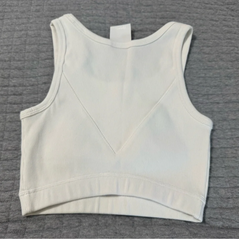 Reebok x Victoria Beckham Cropped Ribbed Tank Top White Size XS - Picture 8 of 10
